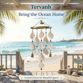 Tervanh™ Shoreline Pearl Wide-Arc Seashell Wind Chime - hero