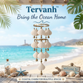 Tervanh™ Coastal Light Ivory Column Seashell Wind Chime - hero